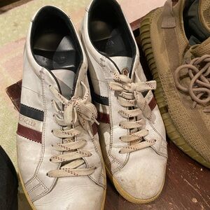 Moncler White and Burgundy Men's Sneakers